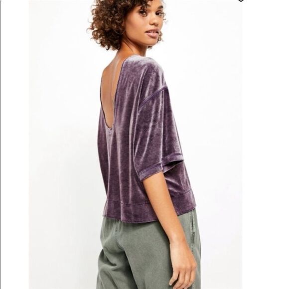 FREE PEOPLE We The Free- Valerie Crushed Velvet Low back Top - Picture 5 of 13